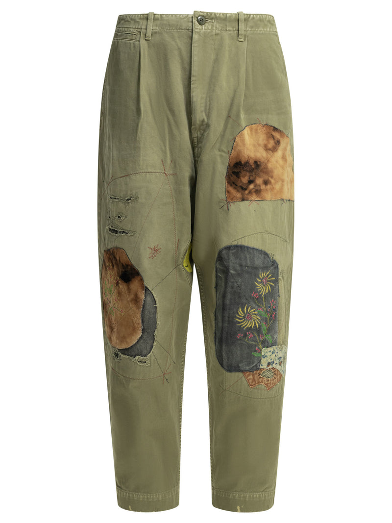 Kapital Kapital Katsuragi Gypsy Patch Pants Green - World Class Fashion
