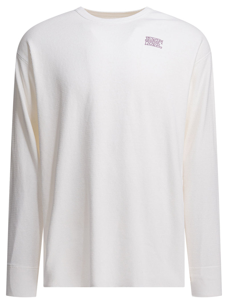 Kapital Camiseta con el logo bordado de Kapital, blanca, para hombre - World Class Fashion