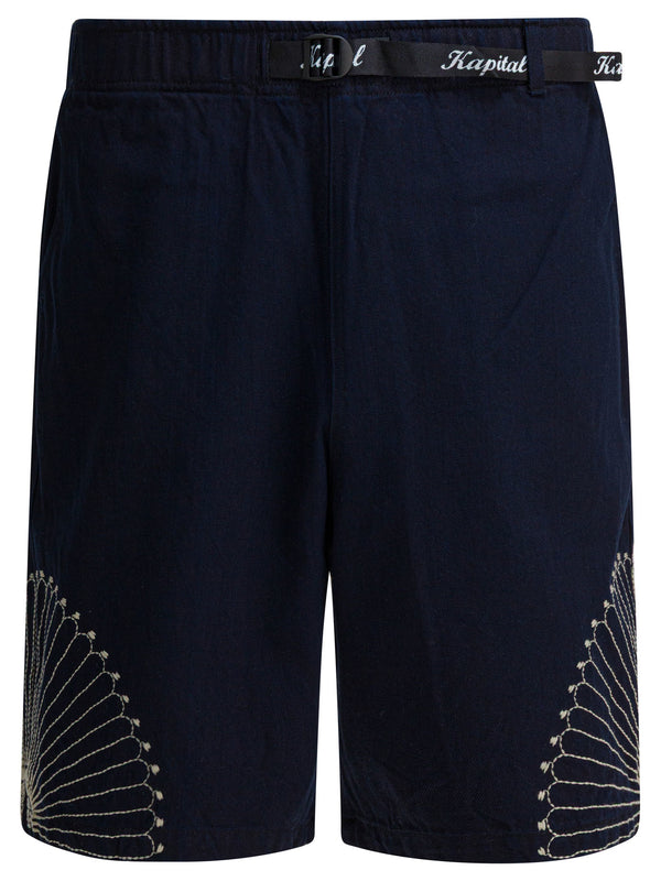 Kapital Denim Shorts With Embroidery