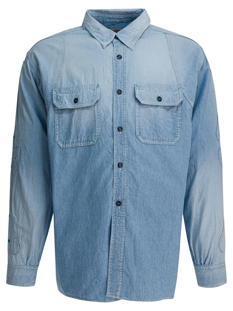 Kapital Kapital Light Blue Cotton Men Shirt - World Class Fashion