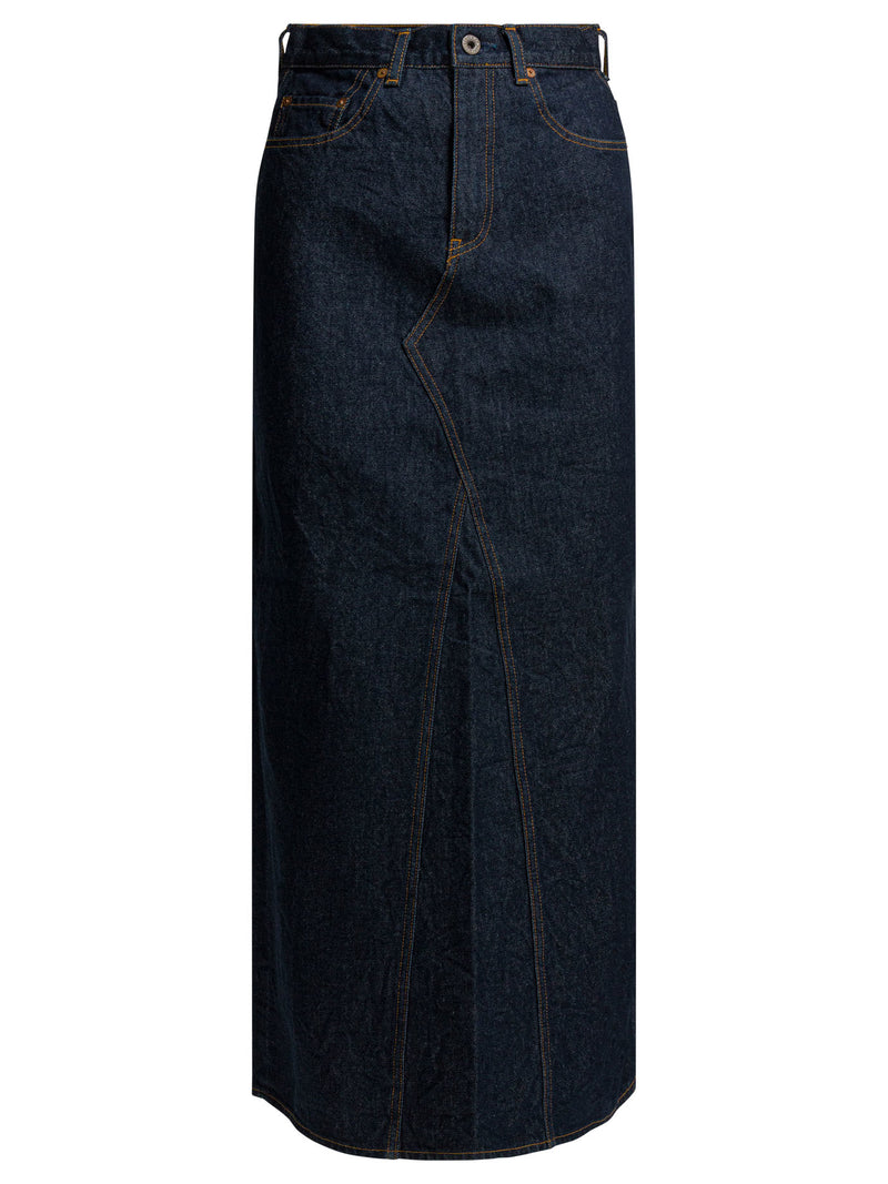 Kapital Falda de algodón azul para mujer Kapital - World Class Fashion
