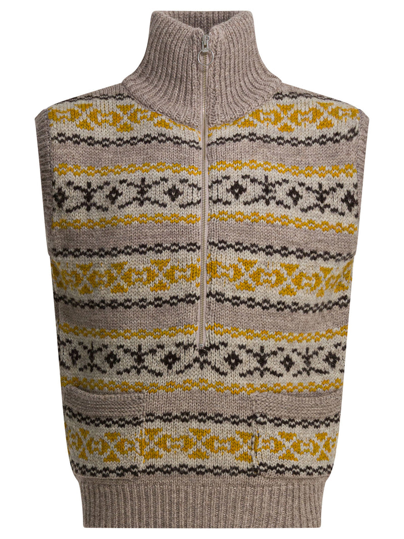 Kapital Chaleco con media cremallera Kapital Yellowknife Amarillo - World Class Fashion