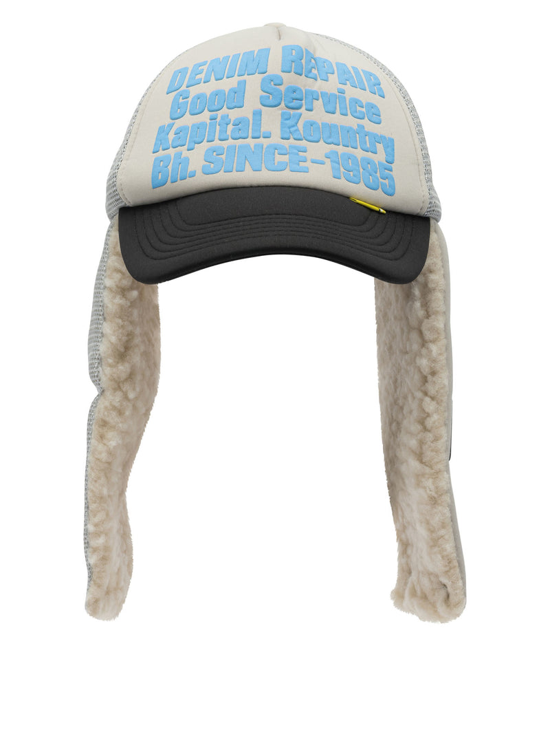 Kapital Kapital Denim Repair Service Lumber Trucker Hat Grey - World Class Fashion