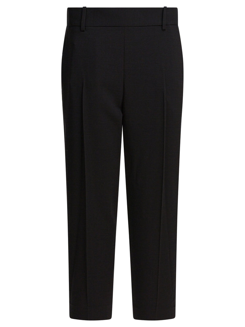 Khaite Pantalones de mujer de mezcla de viscosa y lana Khaite, negros - World Class Fashion