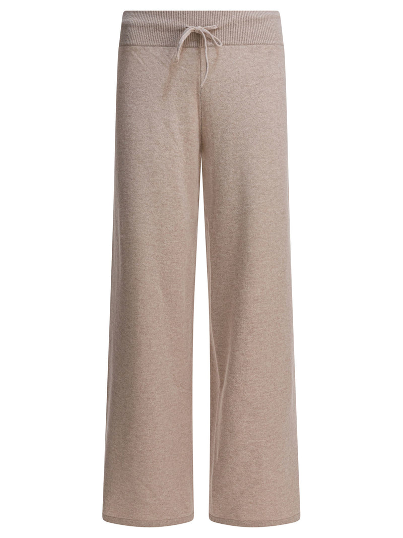 Lisa Yang Lisa Yang Pantalones de cachemir de punto color beis - World Class Fashion