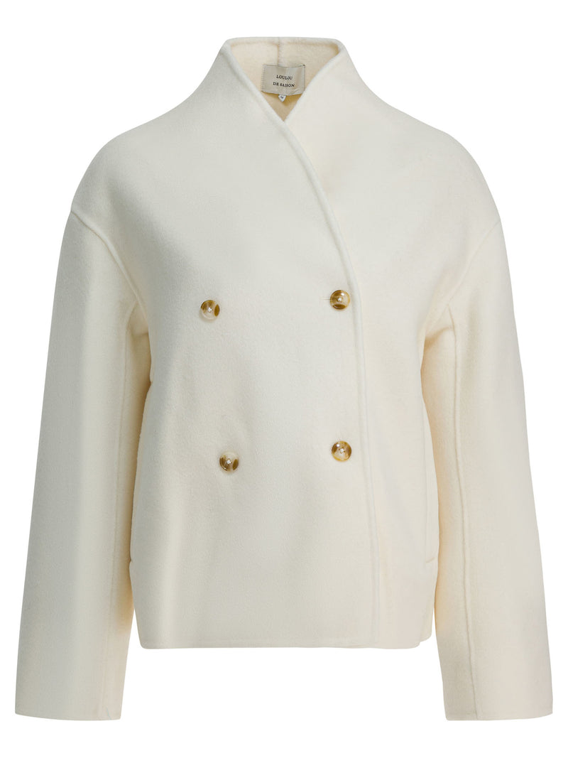 Loulou De Saison Abrigo blanco Loulou De Saison Meyer Ivory para mujer - World Class Fashion