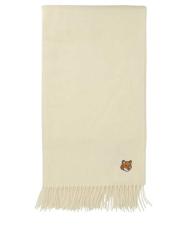 Maison Kitsune Virgin Wool Fox Scarf