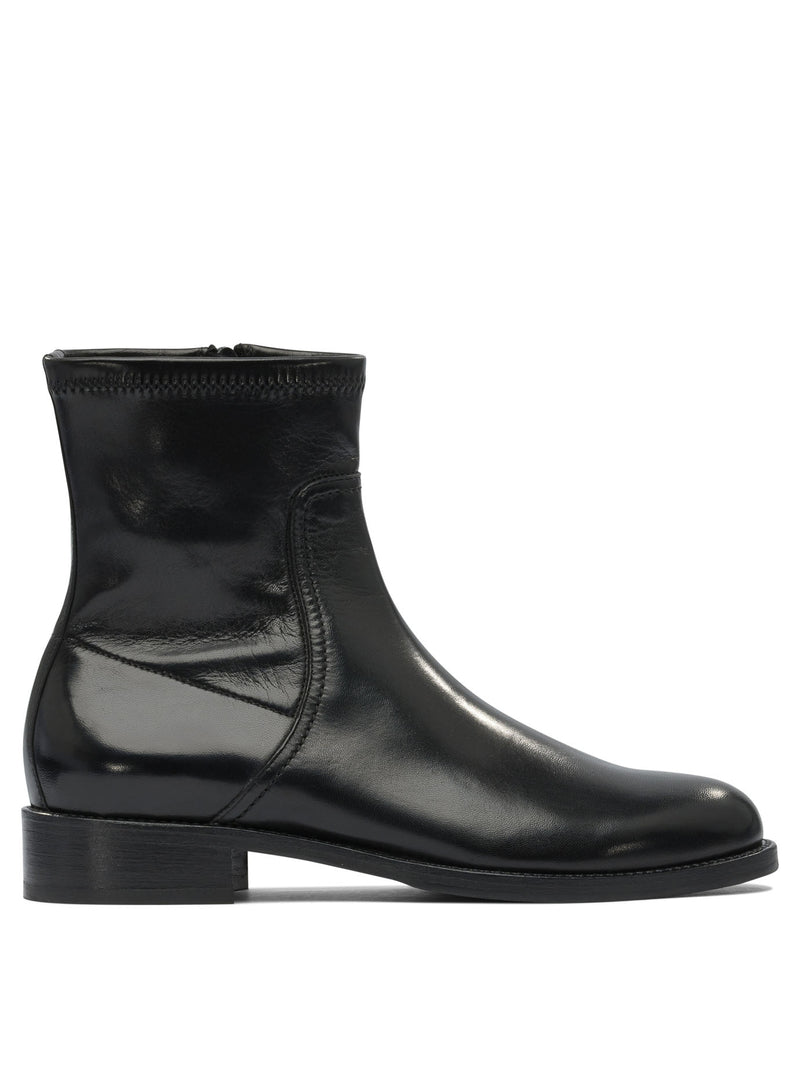 Maretto Botines Maretto de cuero negro para mujer - World Class Fashion