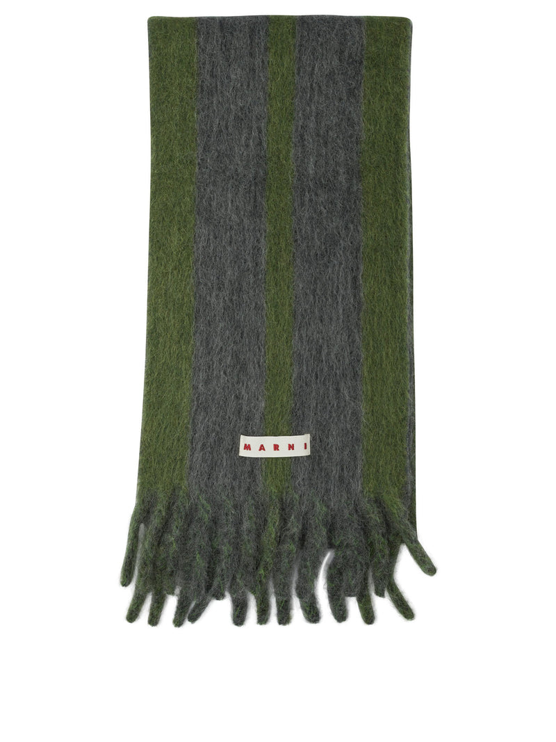 Marni Marni Wool Blend Scarf Grey Women - World Class Fashion