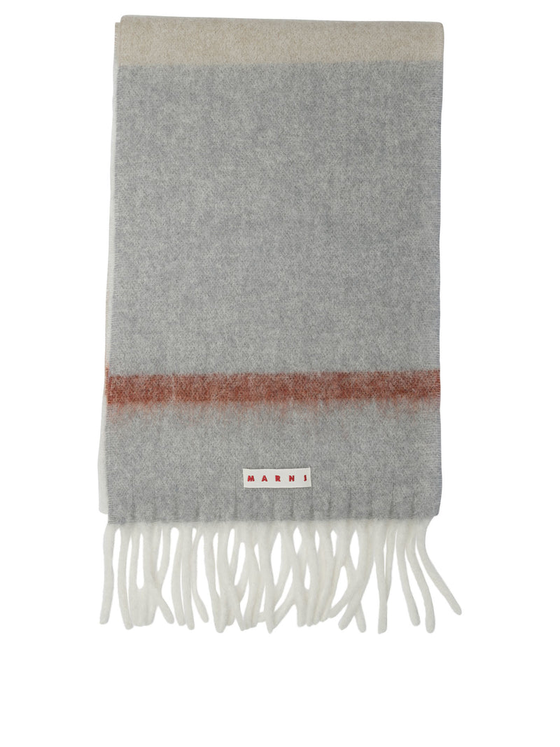 Marni Marni Mohair and Alpaca Scarf Grey - World Class Fashion