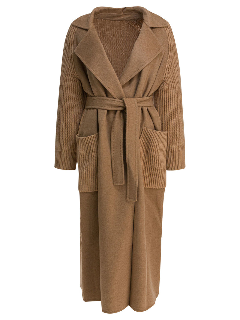 Max Mara Max Mara Camel Long Coat Brown Women - World Class Fashion