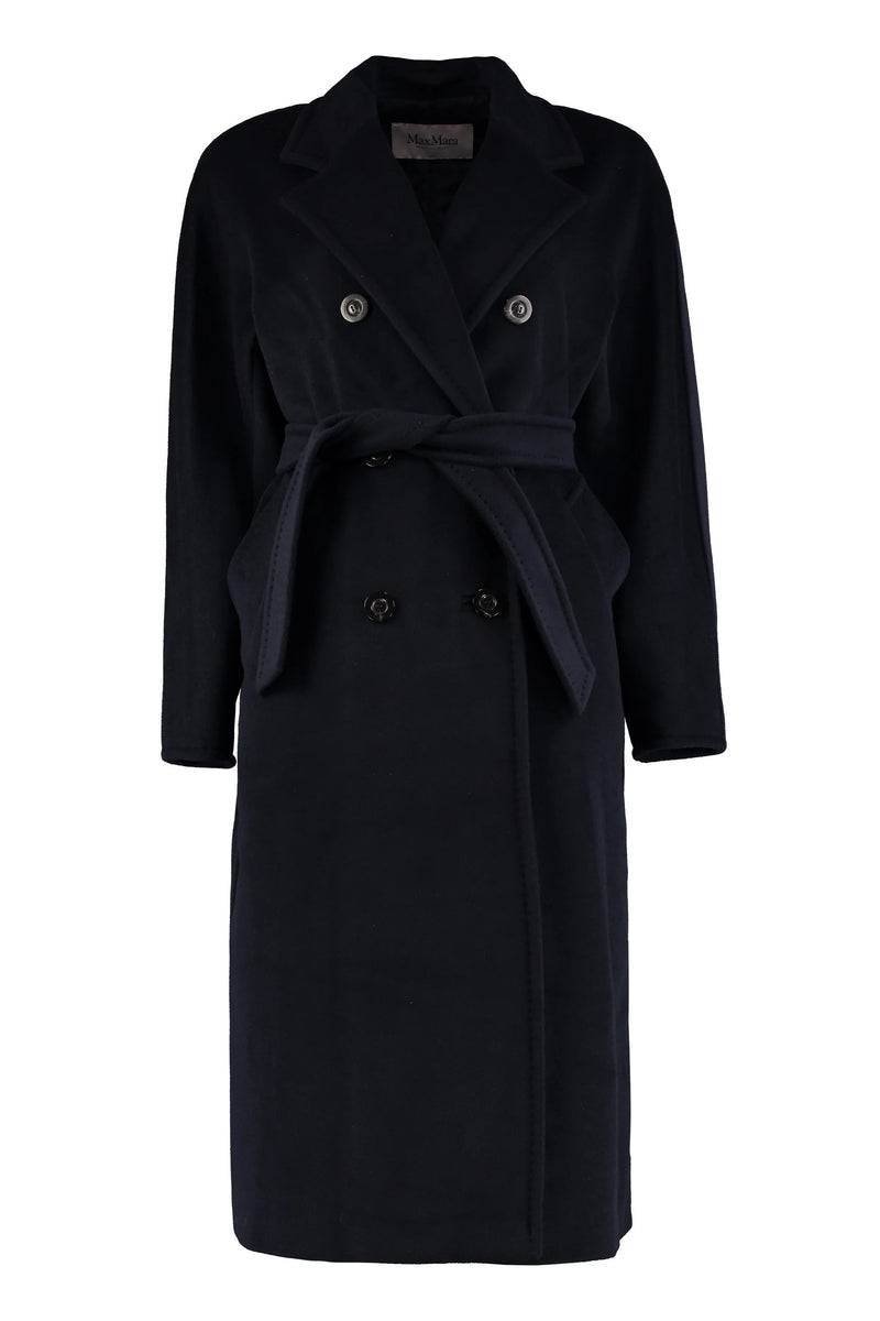 Max Mara Max Mara Madame Icon Wool Coat Blue - World Class Fashion