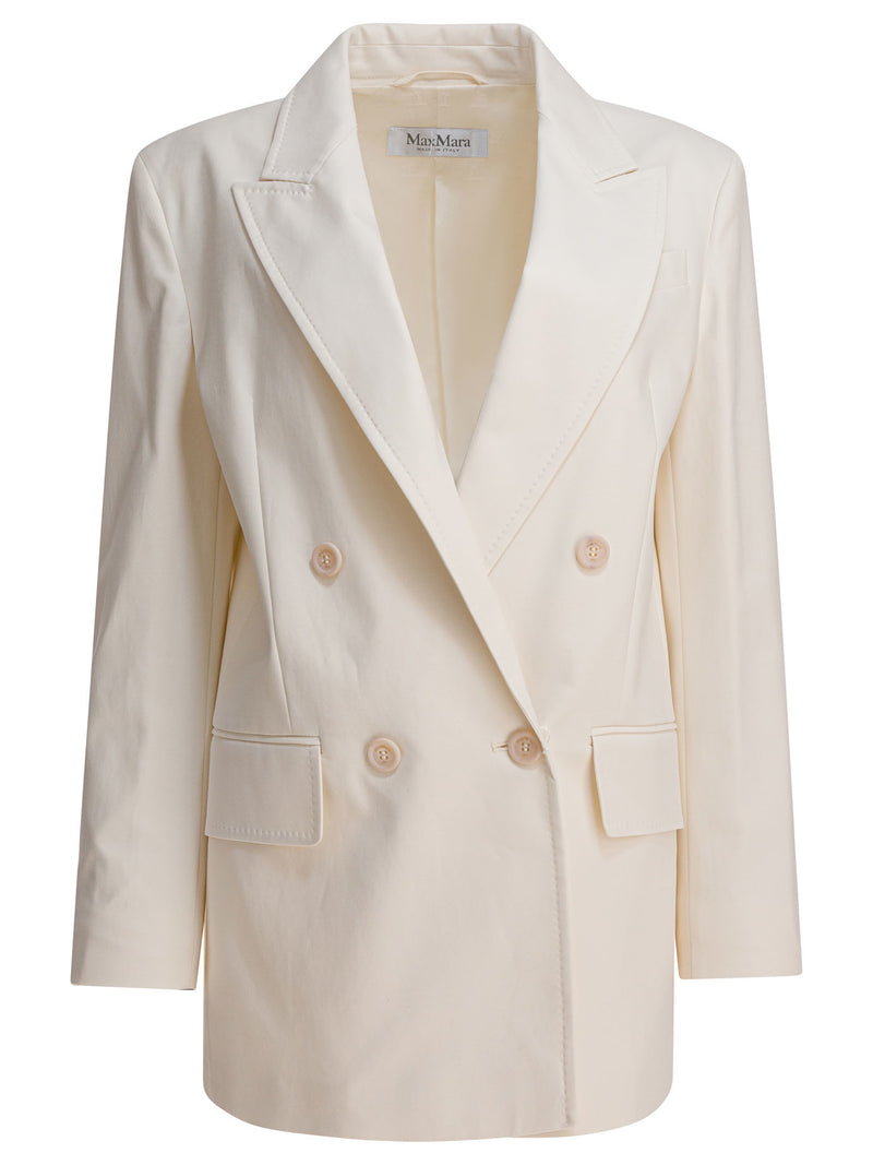 Max Mara Chaqueta de algodón blanca para mujer Max Mara - World Class Fashion