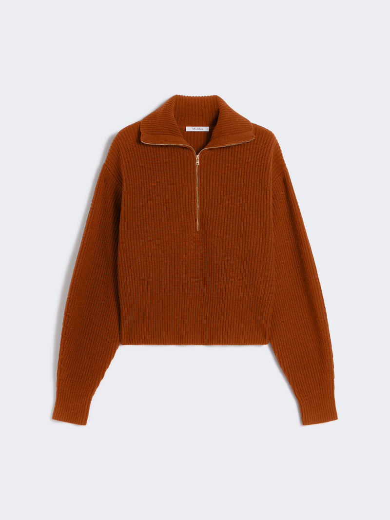 Max Mara Max Mara Nadar Sweatshirt Brown Wool Cashmere - World Class Fashion