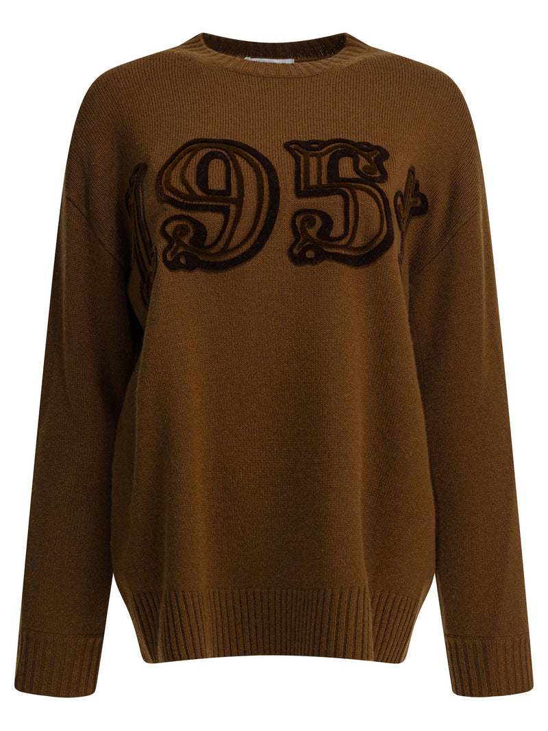Max Mara Max Mara Crewneck Wool Cashmere Knitwear Brown - World Class Fashion