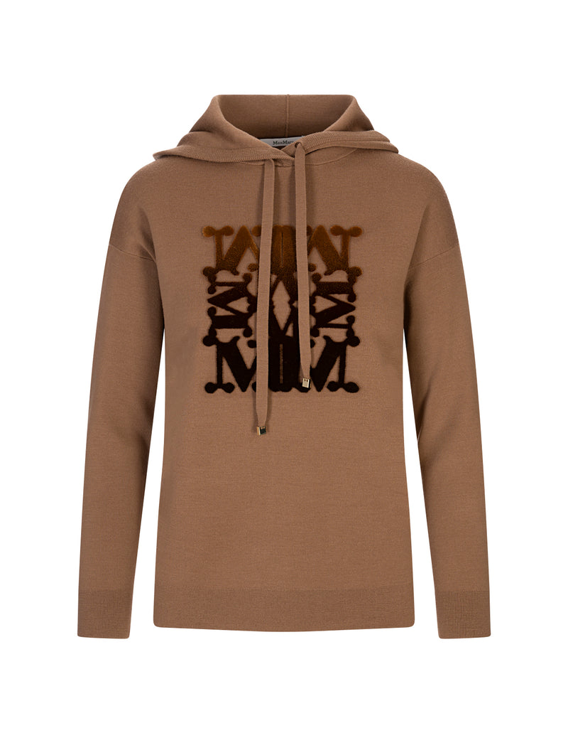 Max Mara Max Mara Taddeo Wool Sweatshirt Brown - World Class Fashion