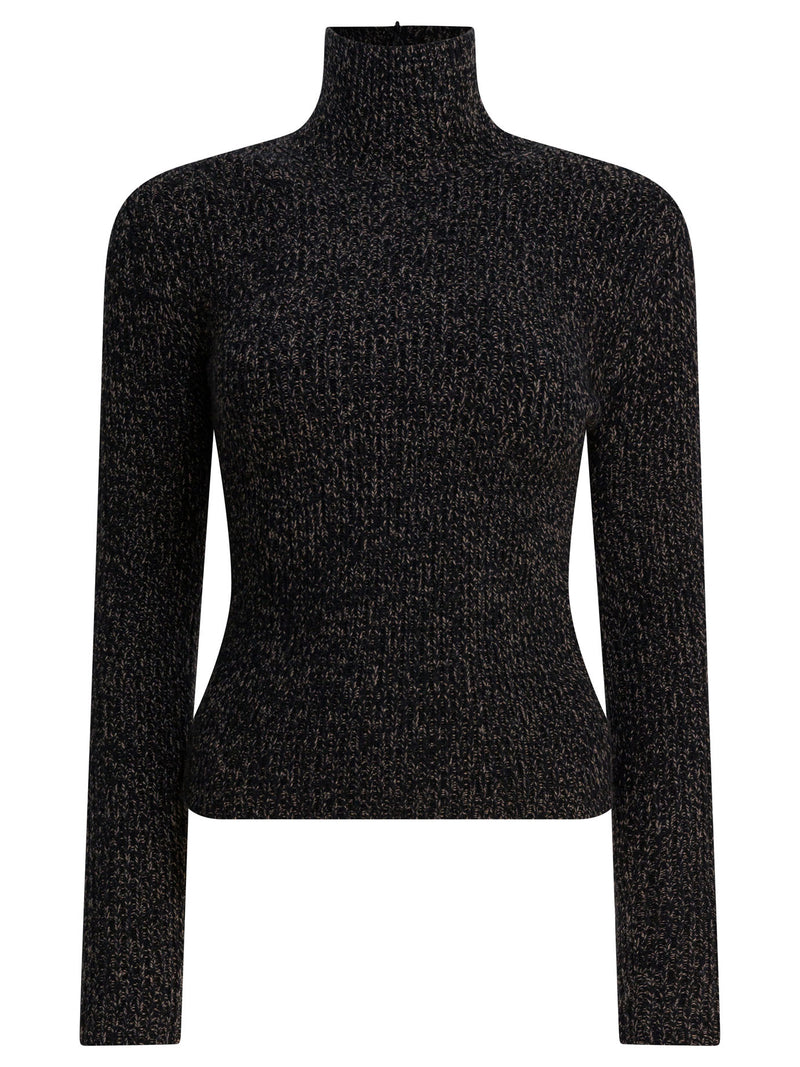 Max Mara Max Mara Wool Cashmere Turtleneck Sweater Black - World Class Fashion