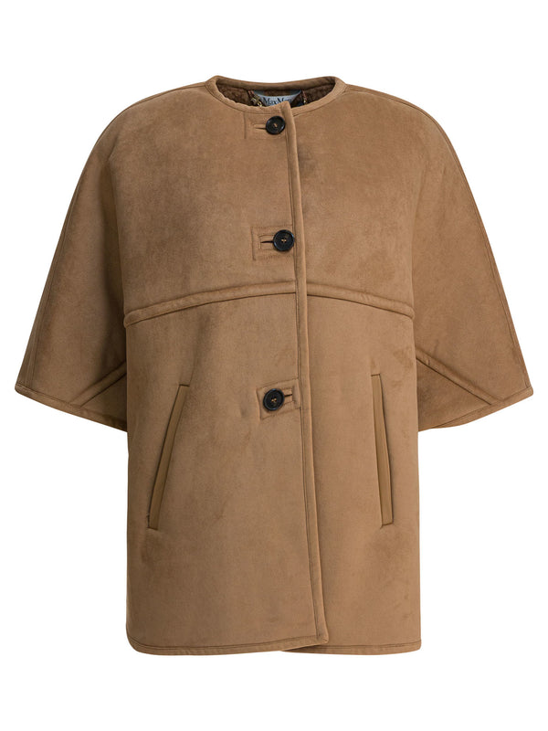 Max Mara Cape In Camel