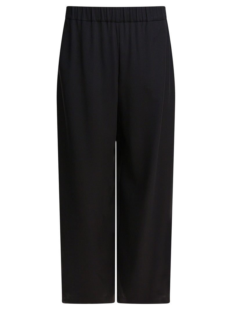 Max Mara Pure Pantalones Max Mara de pura seda negros - World Class Fashion