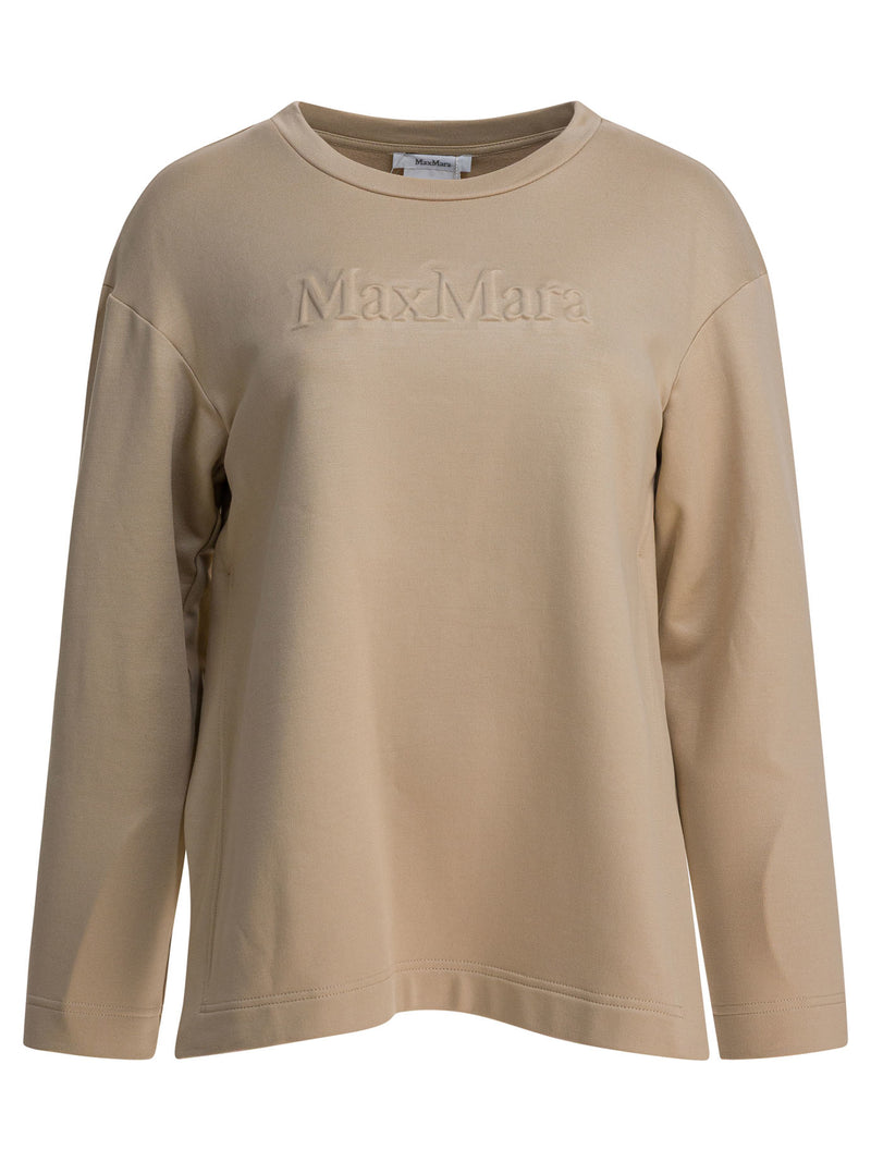 Max Mara Pure Max Mara Pure Silk and Cotton Sweatshirt Brown - World Class Fashion