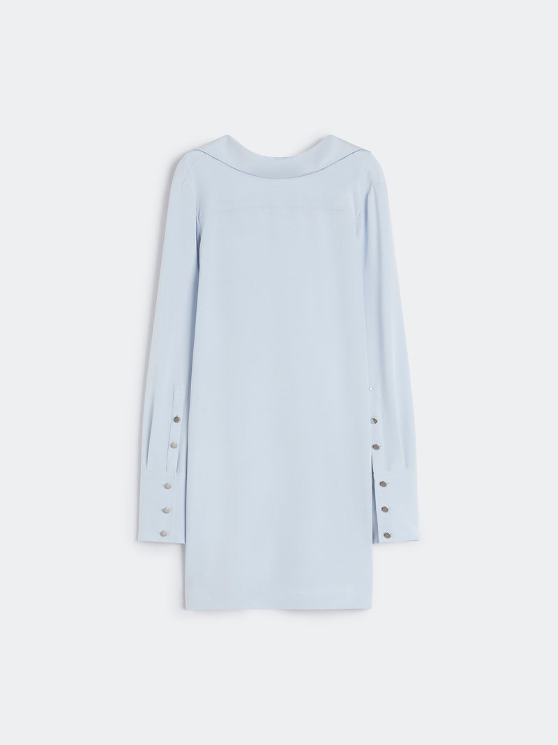 Max Mara Sportmax Max Mara Sportmax Vestido de seda Legume azul claro - World Class Fashion