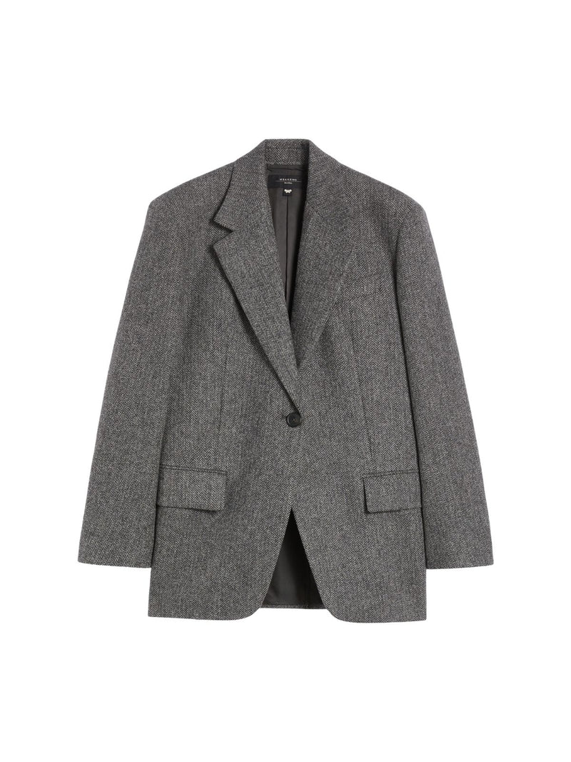 Max Mara Weekend Max Mara Weekend Tronto Virgin Wool Blazer Grey - World Class Fashion