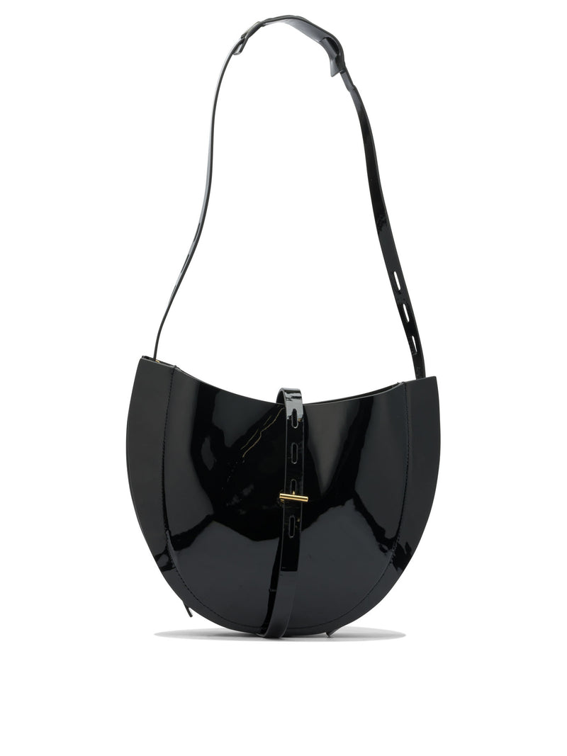 Minobossi Minobossi PRLIZZIEVERNICEP001 Black Leather Shoulder Bag - World Class Fashion