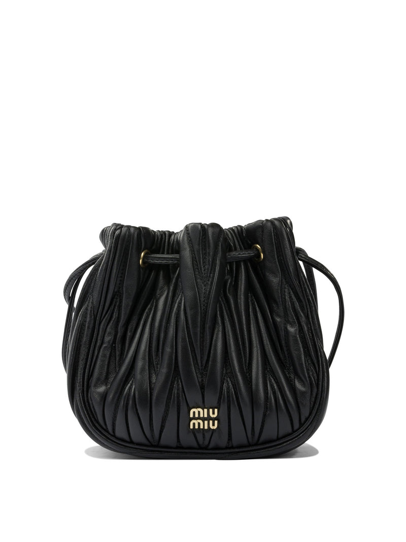 Miu Miu Bolso de piel napa matelassé de Miu Miu, negro - World Class Fashion