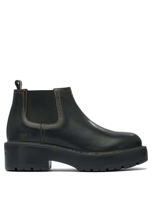 Miu Miu Chelsea Leather Ankle Boots