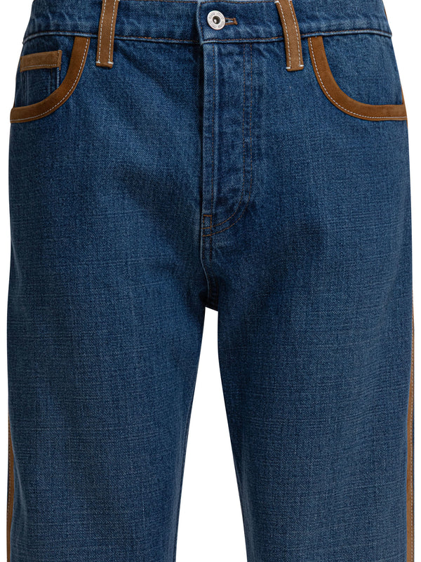 Miu Miu Jeans With Leather Inserts