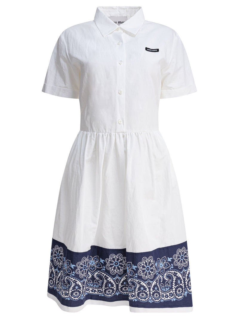 Miu Miu Miu Miu Vestido Blanco para Mujer - World Class Fashion