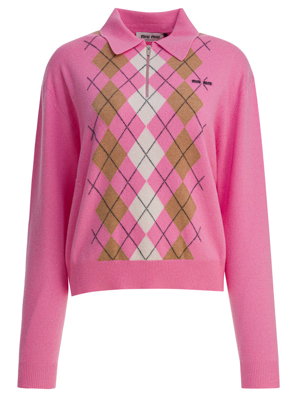 Miu Miu Cashmere Half-zip Sweater