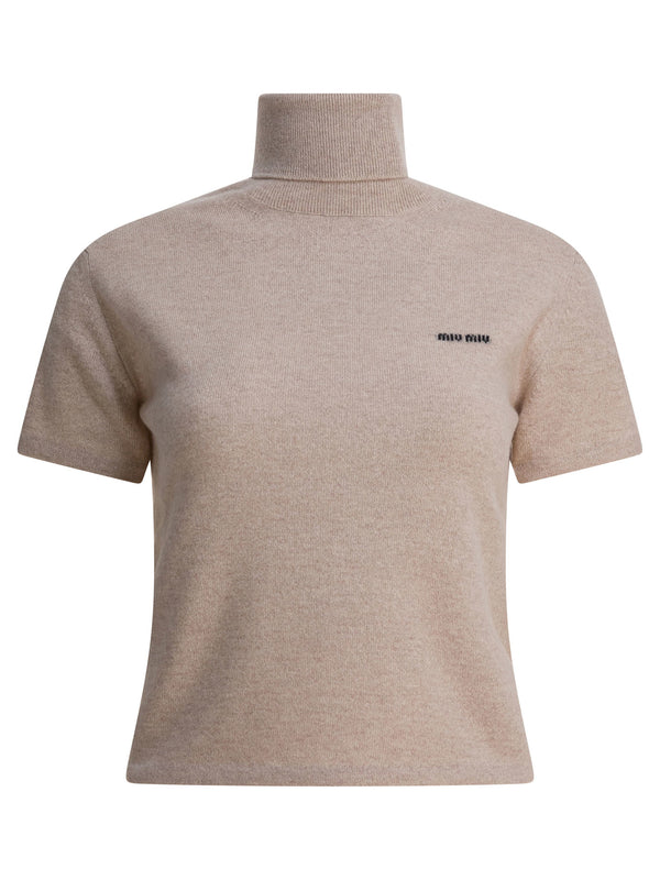 Miu Miu Cashmere Sweater With Logo
