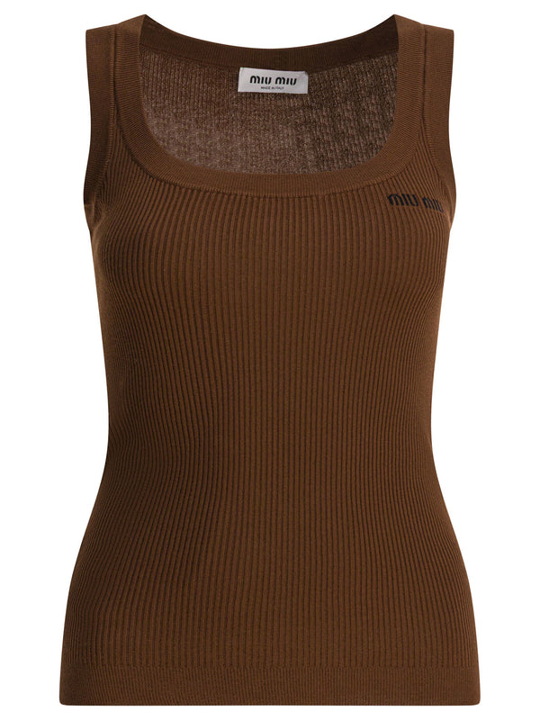 Miu Miu Ribbed Tank Top