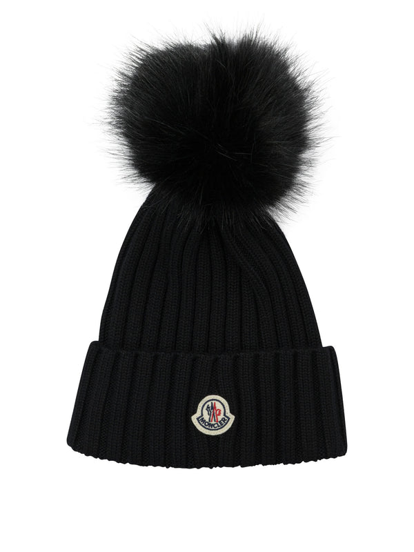 Moncler Wool Beanie With Pompom