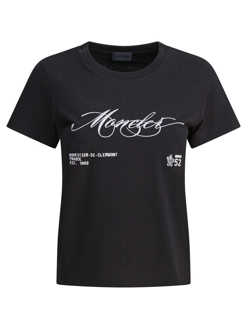 Moncler Moncler Cotton T-Shirt Black Women - World Class Fashion