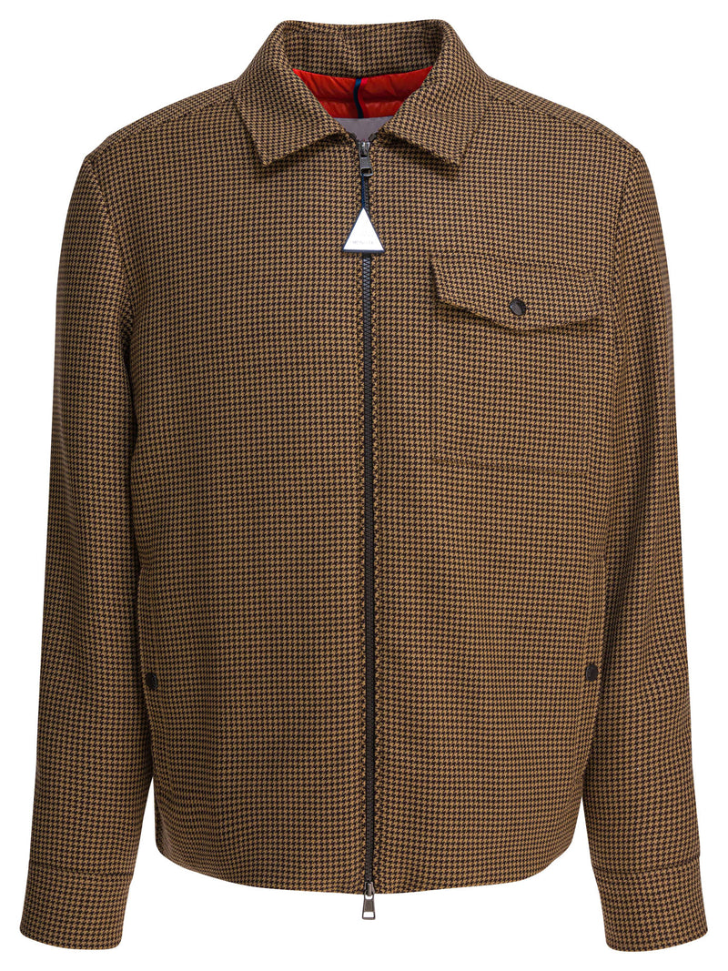 Moncler Moncler Padded Overshirt Escaut Brown Men - World Class Fashion