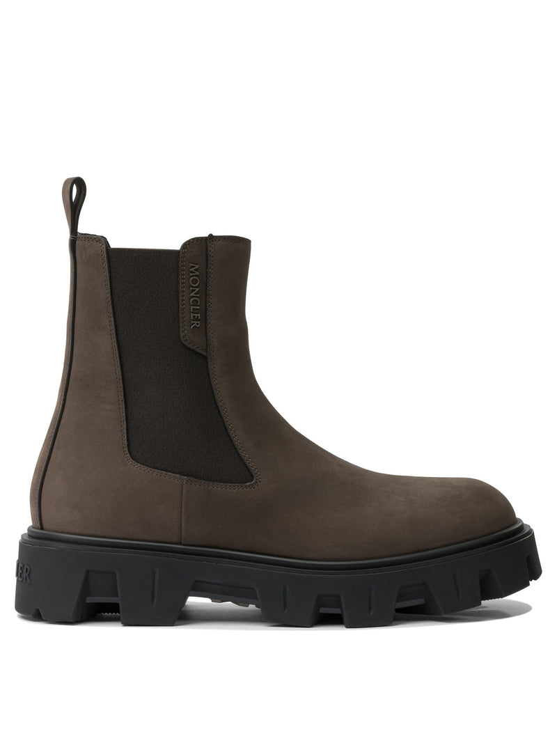 Moncler Moncler Peak City Chelsea Ankle Boots Brown - World Class Fashion