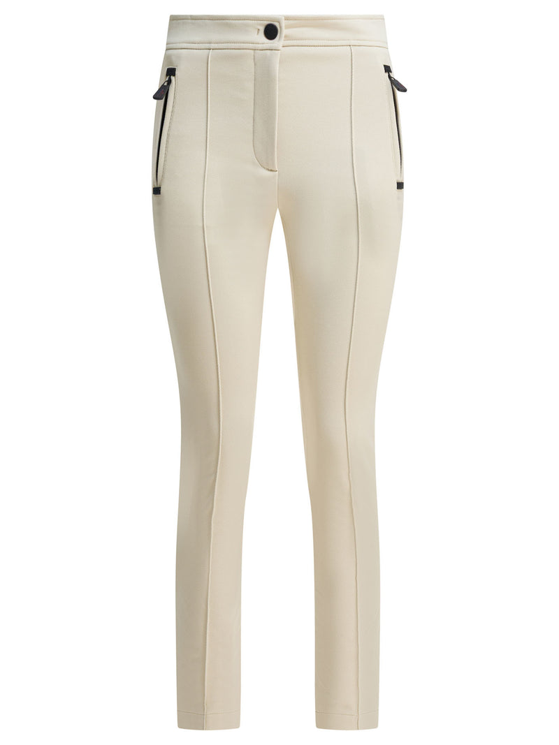 Moncler Grenoble Moncler Grenoble Pantalones de nailon para mujer, color beige - World Class Fashion