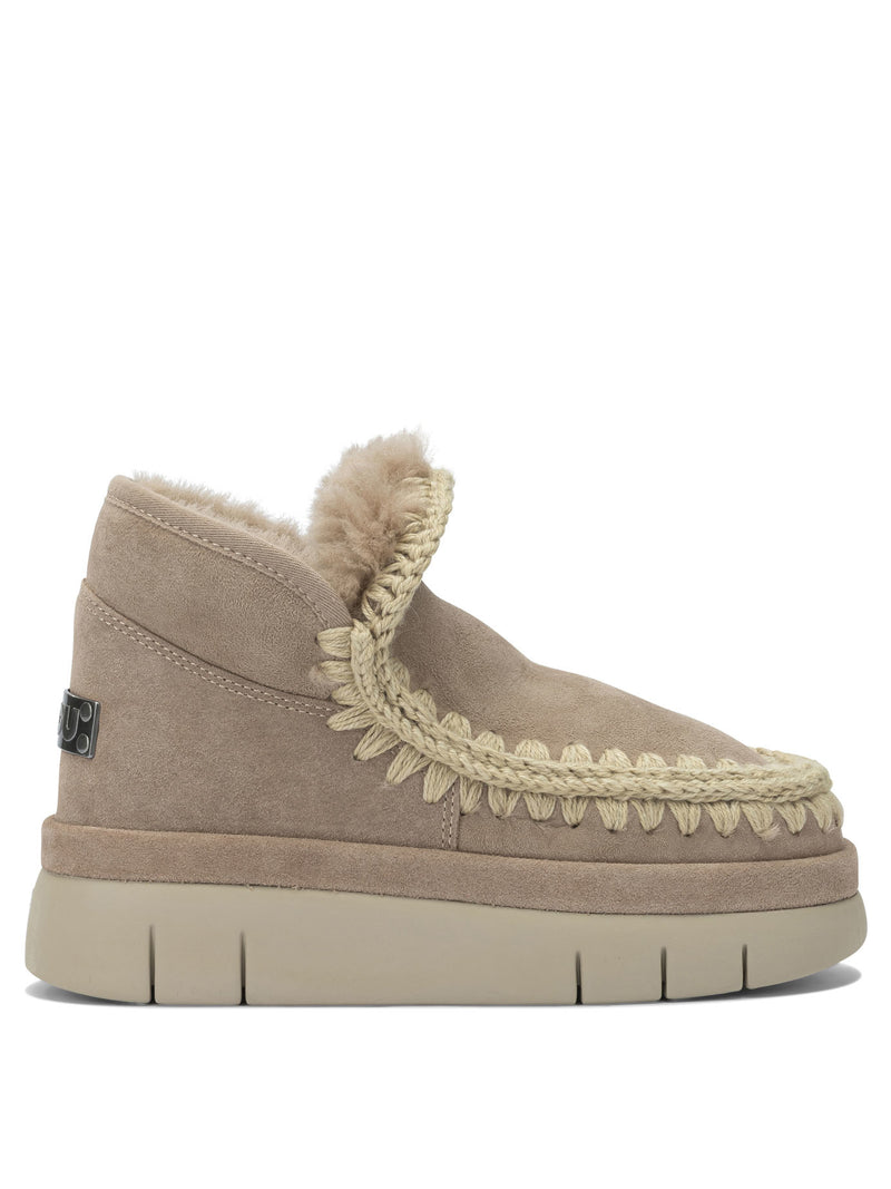 Mou Mou Women's Sheepskin Boots Beige - World Class Fashion