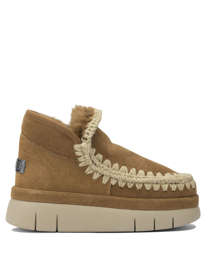 Mou Mou Wool Ankle Boots Beige Women - World Class Fashion