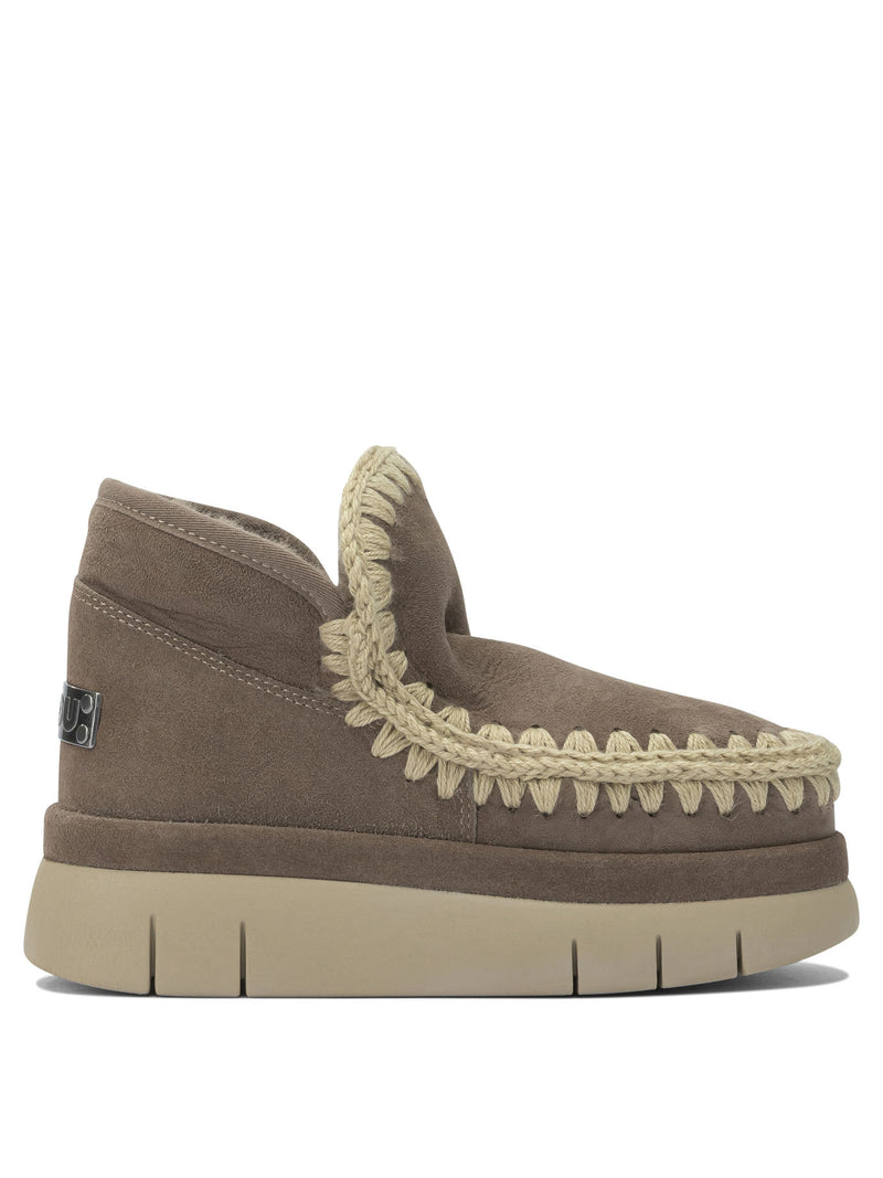 Mou Mou Wool Ankle Boots Grey Women - World Class Fashion