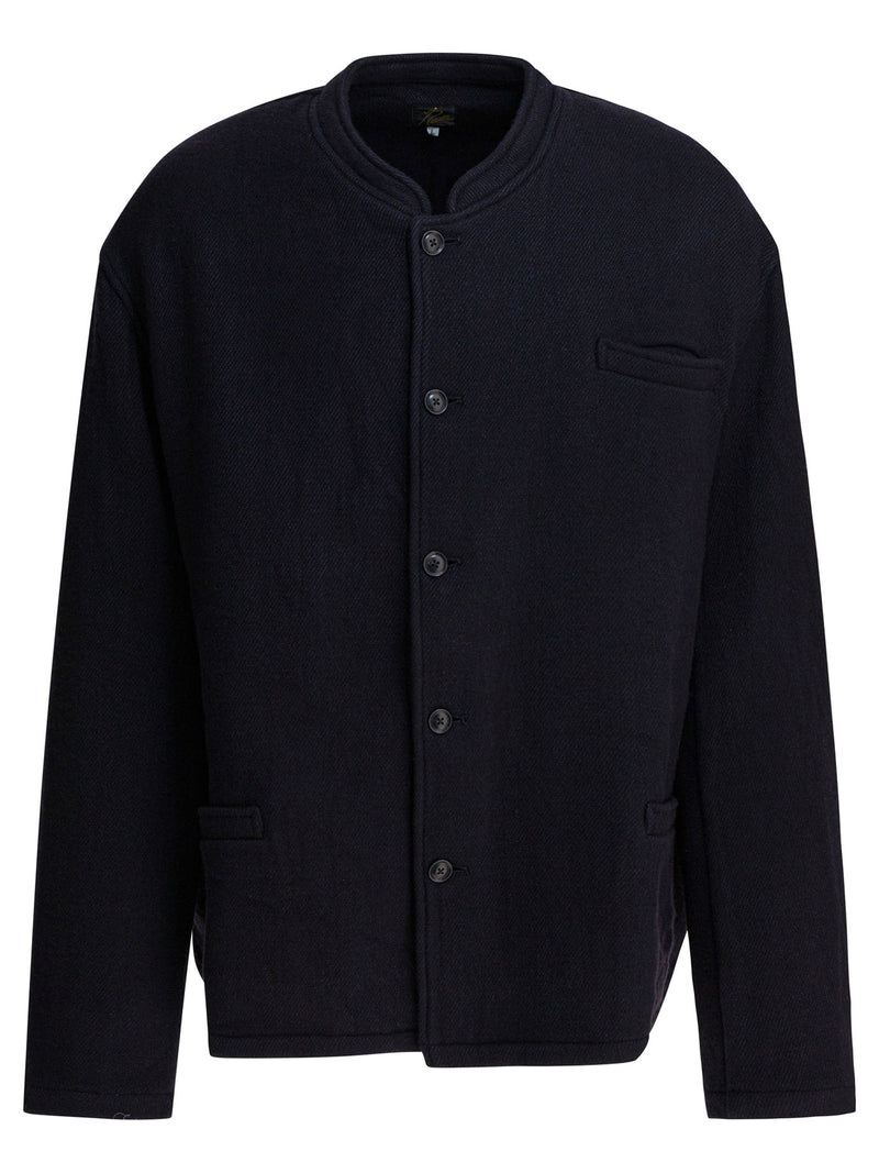 Needles Needles Kersey Bomber Jacket Navy - World Class Fashion
