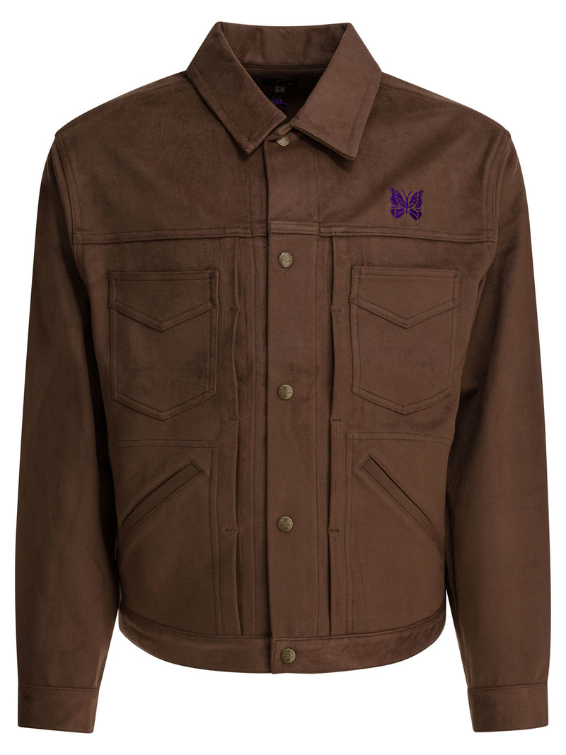 Needles Needles Penny Jean Overshirt Jacket Brown - World Class Fashion