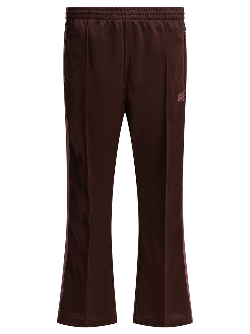 Needles Needles Boot-Cut Poly Smooth Sport Pants Bordeaux - World Class Fashion