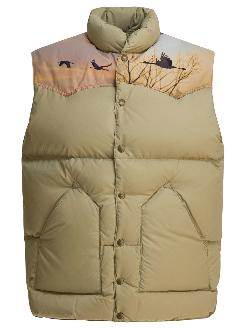 Needles Needles X Rocky Mountain Featherbed Sleeveless Jacket Beige - World Class Fashion