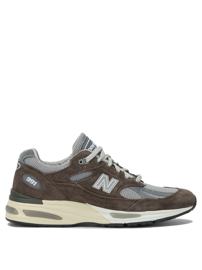 New Balance Zapatillas de hombre New Balance U991BG2 de piel marrón - World Class Fashion