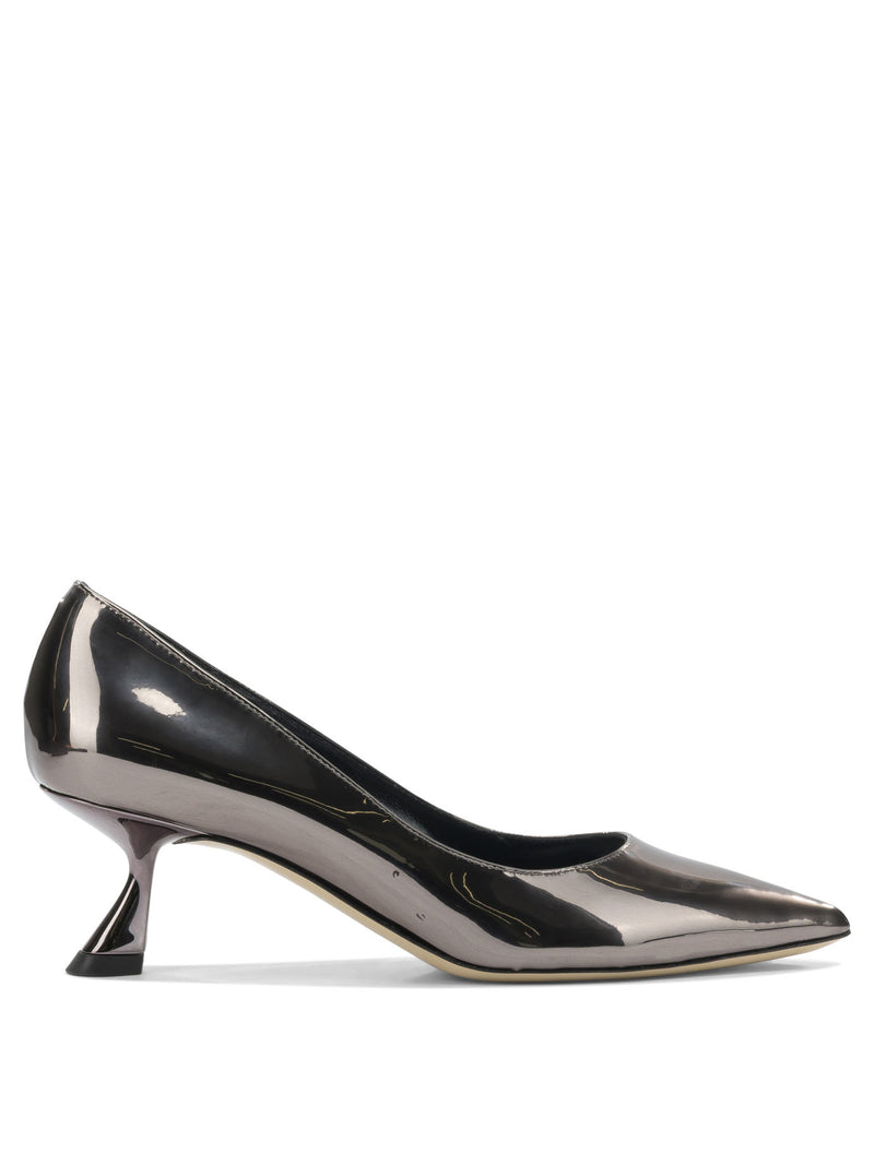 Ninalilou Zapatos de salón Ninalilou de cuero gris para mujer - World Class Fashion