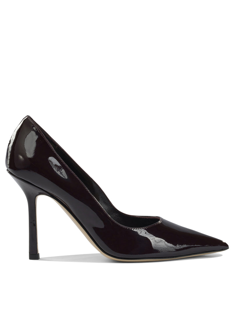 Ninalilou Zapatos de tacón de piel de becerro Burdeos Ninalilou para mujer - World Class Fashion