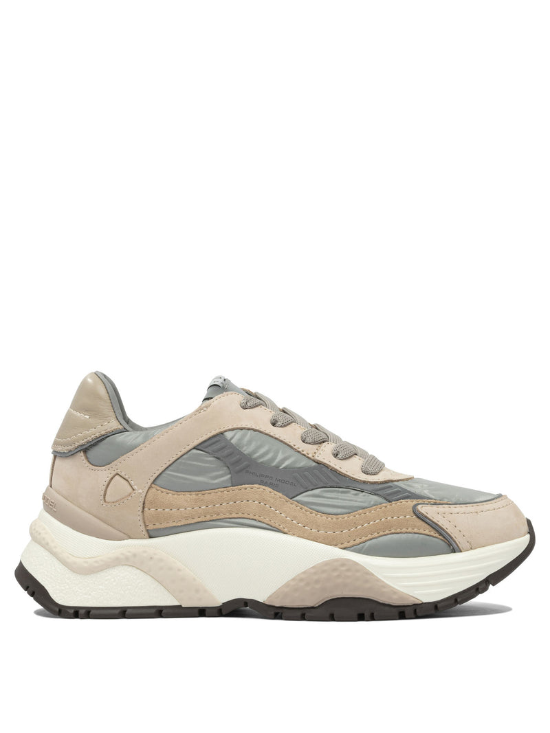 Philippe Model Paris Philippe Model Paris Beige Leather Women Sneakers - World Class Fashion